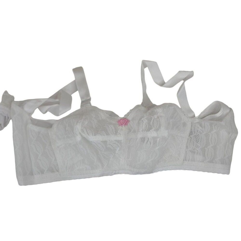 Ardyss Angel Bra White Size 30EE NEW Lot of 2 Wireless Comfort 4 Hooks